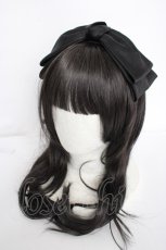 画像1: m petit by misako / リボンカチューシャ  黒 Y-26-09-04-027-LO-AC-SZ-ZY (1)