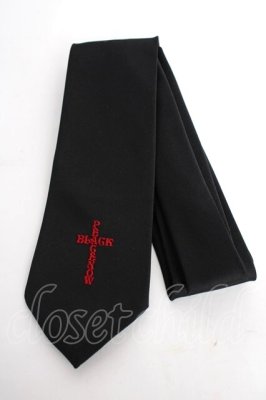 Preview of ロゴ刺繍ネクタイ  黒