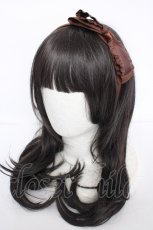 画像1: m petit by misako / リボンカチューシャ  茶 Y-26-09-04-029-LO-AC-SZ-ZY (1)