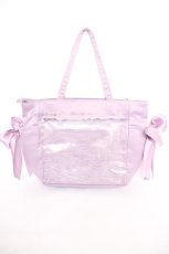画像2: Maison de FLEUR / ルミネ池袋限定クリアポケットサイドリボントートバッグ F ラベンダー Y-26-09-05-040-LO-BG-SZ-ZY (2)