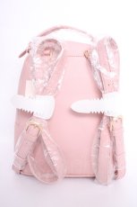 画像2: Maison de FLEUR / ソリッドリボンリュック F ピンク Y-26-09-05-046-LO-BG-SZ-ZY (2)