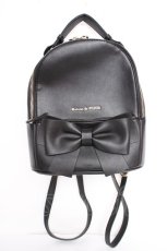 画像1: Maison de FLEUR / ソリッドリボンリュック F ブラック Y-26-09-05-047-LO-BG-SZ-ZY (1)
