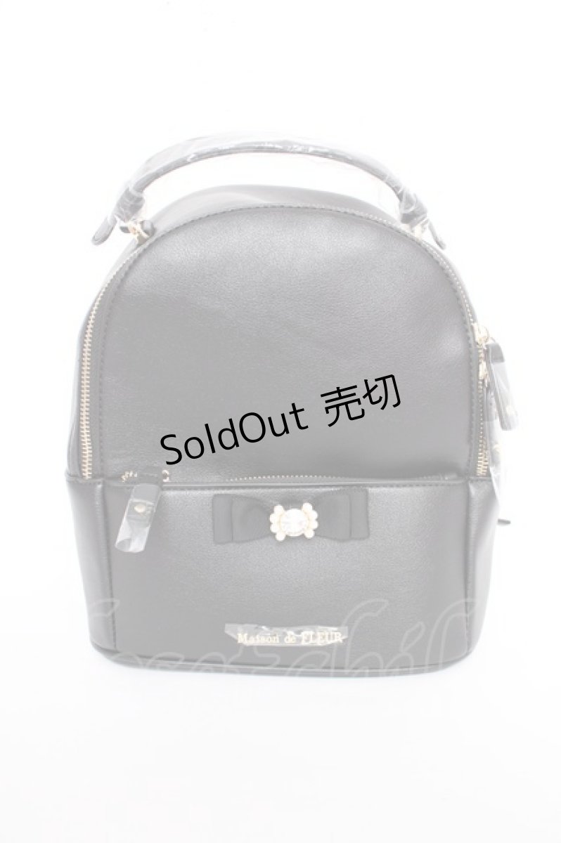 画像1: Maison de FLEUR / ルクア限定リボンリュック F ブラック Y-26-09-05-049-LO-BG-SZ-ZY (1)