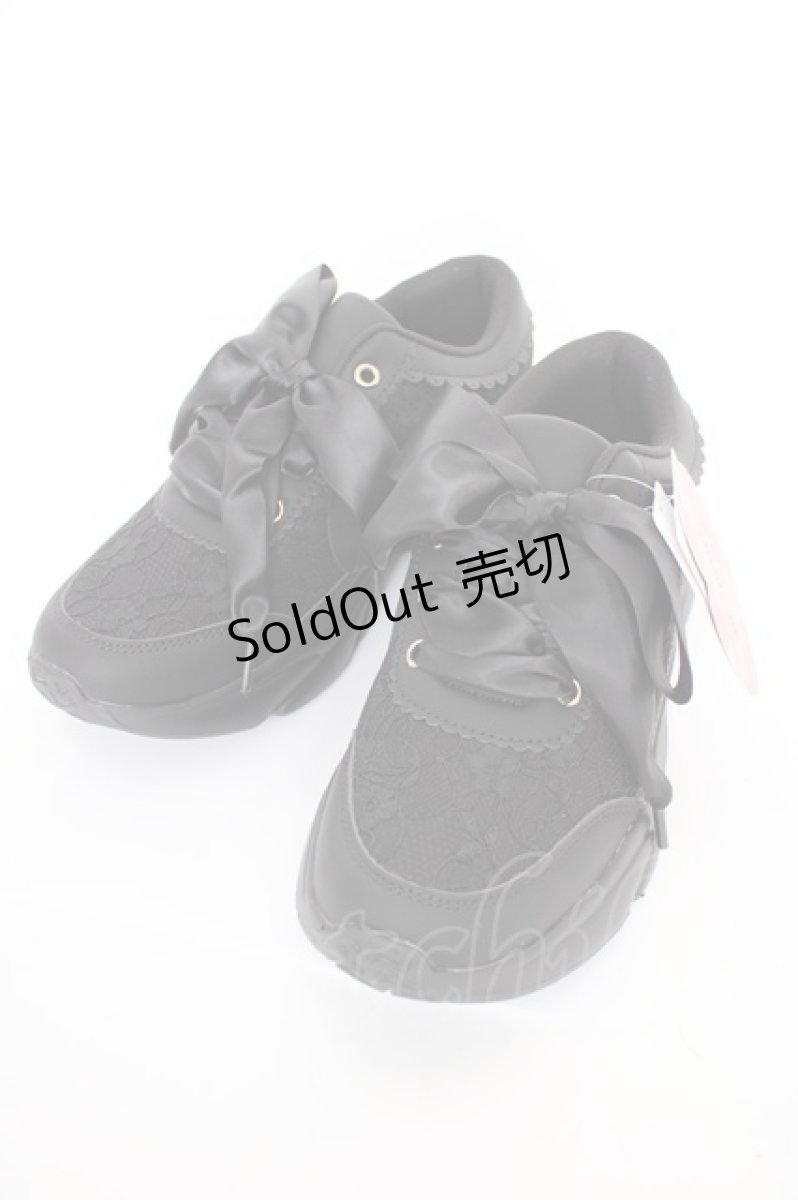 画像1: m petit by misako / TT*AMレースツカイスニーカー LL 中黒 Y-26-09-05-050-LO-SH-SZ-ZY (1)