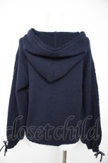 画像2: axes femme / ケーブル柄ニットパーカー M 紺 Y-26-09-05-057-AX-TO-SZ-ZY (2)