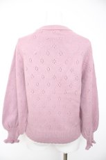 画像2: axes femme / ヨークレース切替ニットプルオーバー M ピンク Y-26-09-05-060-AX-TO-SZ-ZY (2)