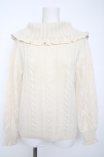 画像1: axes femme / 袖レースハイネックニット M 生成り Y-26-09-05-066-AX-TO-SZ-ZY (1)