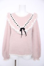 画像1: axes femme kawaii / フェザーニットPO M ピンク Y-26-09-05-068-AX-TO-SZ-ZY (1)