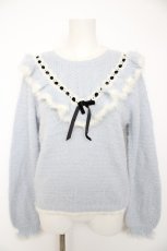 画像1: axes femme kawaii / フェザーニットPO M サックス Y-26-09-05-069-AX-TO-SZ-ZY (1)