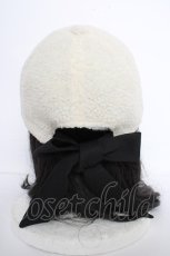 画像3: axes femme POETIQUE / 後ろリボンボアキャップ  白 Y-26-09-05-006-AX-AC-SZ-ZY (3)