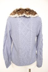 画像2: axes femme / ファーティペット付ニットカーデ M サックス Y-26-09-05-084-AX-TO-SZ-ZY (2)