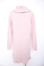 画像2: axes femme / 刺繍入り編み柄切替ニットワンピース M ピンク Y-26-09-05-095-AX-OP-SZ-ZY (2)