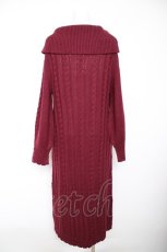 画像2: axes femme / ボタンデザインニットワンピ M ワイン Y-26-09-05-096-AX-OP-SZ-ZY (2)