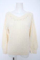 画像1: axes femme / Vネックニットプルオーバー M 淡ピンク Y-26-09-05-107-AX-TO-SZ-ZY (1)