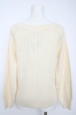 画像2: axes femme / Vネックニットプルオーバー M 淡ピンク Y-26-09-05-107-AX-TO-SZ-ZY (2)