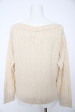 画像2: axes femme / Vネックニットプルオーバー M キナリ Y-26-09-05-108-AX-TO-SZ-ZY (2)
