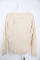 画像2: axes femme / Vネックニットプルオーバー M キナリ Y-26-09-05-109-AX-TO-SZ-ZY (2)
