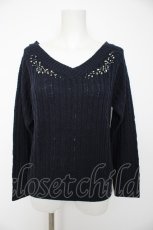画像1: axes femme / Vネックニットプルオーバー M コン Y-26-09-05-111-AX-TO-SZ-ZY (1)