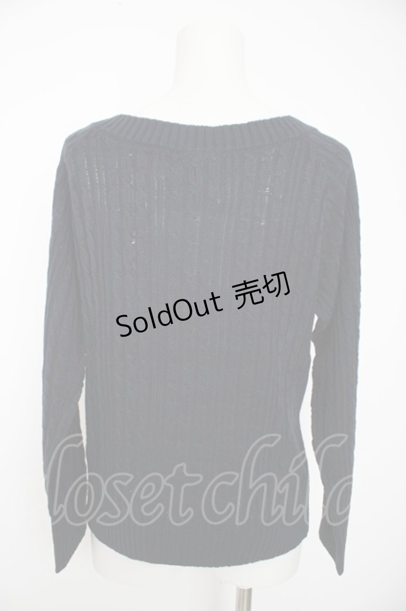 画像2: axes femme / Vネックニットプルオーバー M コン Y-26-09-05-111-AX-TO-SZ-ZS (2)