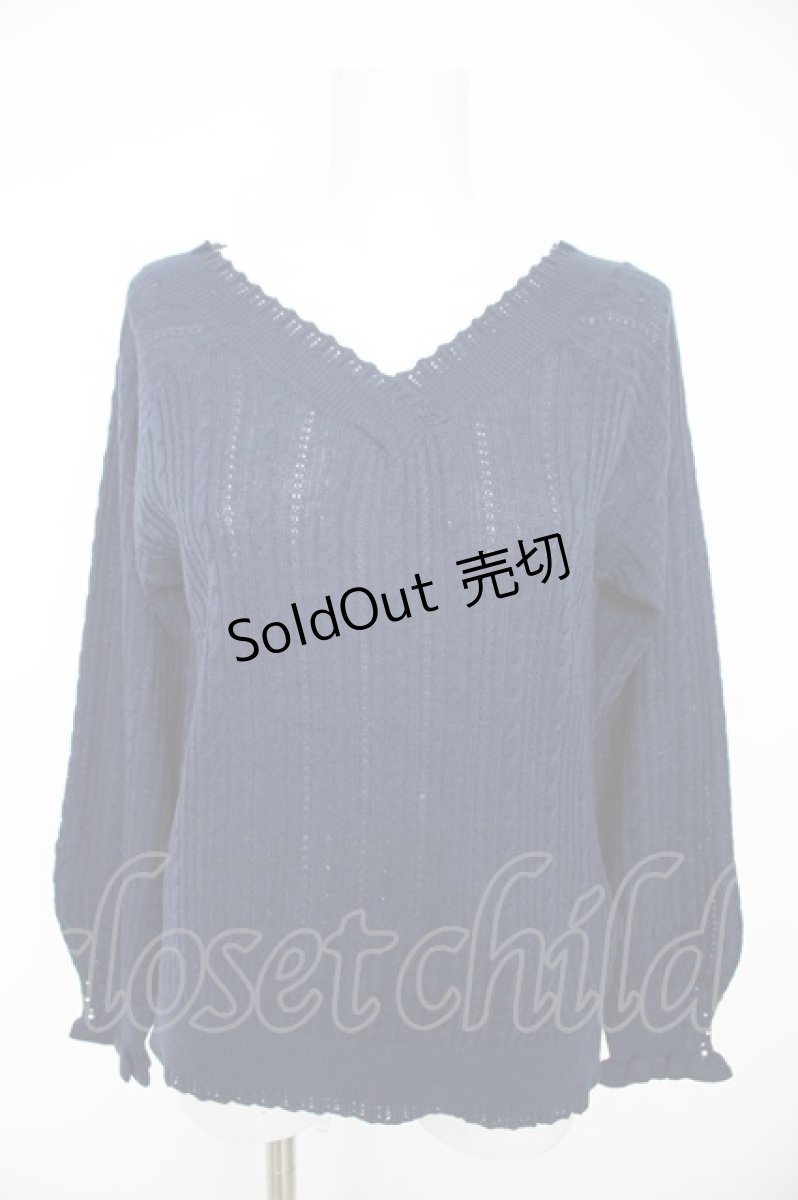 画像1: axes femme / 前後2WAYニットプルオーバー M 紺 Y-26-09-05-119-AX-TO-SZ-ZS (1)