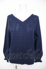 画像1: axes femme / 前後2WAYニットプルオーバー M 紺 Y-26-09-05-119-AX-TO-SZ-ZY (1)