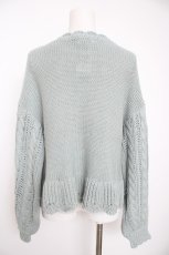画像2: axes femme POETIQUE / ケーブル編みゆったりニットカーディガン M ミント Y-26-09-05-129-AX-TO-SZ-ZY (2)