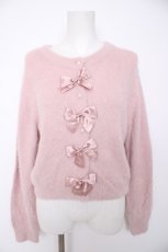 画像1: m petit by misako / MSKリボンカーディガン L 中桃 Y-26-09-05-131-LO-TO-SZ-ZY (1)