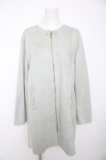 画像1: axes femme / ノーカラースエードコート M グリーン Y-26-09-05-133-AX-JA-SZ-ZY (1)