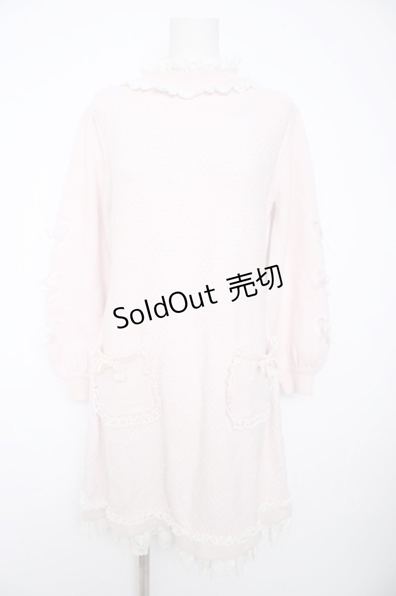 画像1: mille fille closet by LODISPOTTO / heart ニットワンピース M ピンク Y-26-09-05-135-LO-OP-SZ-ZY (1)