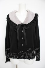 画像1: axes femme / ファーティッペット付ショートカーディガン M 黒 Y-26-09-05-163-AX-TO-SZ-ZY (1)