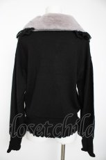 画像2: axes femme / ファーティッペット付ショートカーディガン M 黒 Y-26-09-05-166-AX-TO-SZ-ZY (2)