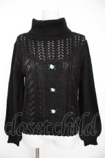 画像1: axes femme POETIQUE / バラ刺繍ニットプルオーバー M 黒 Y-26-09-05-170-AX-TO-SZ-ZY (1)