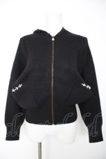 画像1: axes femme / ニットジップパーカー M 黒 Y-26-09-05-172-AX-TO-SZ-ZY (1)
