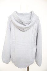 画像2: axes femme / モチーフレースニットパーカー M サックス Y-26-09-05-174-AX-TO-SZ-ZY (2)