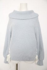 画像1: axes femme / オフタートルフェザーニット M サックス Y-26-09-05-179-AX-TO-SZ-ZY (1)