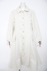 画像1: axes femme / ファー襟フィッシュテールコート M 生成り Y-26-09-06-045-AX-CO-SZ-ZY (1)