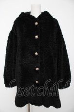 画像1: axes femme POETIQUE / ボリュームデザインボアコート M 黒 Y-26-09-06-055-AX-CO-SZ-ZY (1)