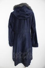 画像2: axes femme / フード付刺繍ロングコート L コン Y-26-09-06-062-AX-CO-SZ-ZY (2)