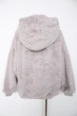 画像2: axes femme POETIQUE / フード付きファーコート M グレージュ Y-26-09-06-067-AX-CO-SZ-ZY (2)