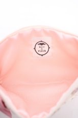 画像3: Maison de FLEUR / フラワーチェックポーチ  生成り Y-26-09-06-010-LO-ZA-SZ-ZY (3)