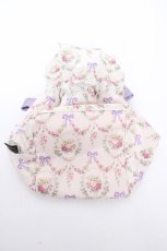 画像2: Maison de FLEUR / 花柄巾着ポーチ  生成り Y-26-09-06-011-LO-ZA-SZ-ZY (2)
