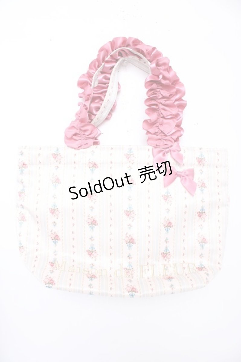 画像1: Maison de FLEUR / 花柄トート  生成り Y-26-09-06-012-LO-BG-SZ-ZY (1)