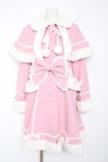 画像1: BABY,THE STARS SHINE BRIGHT / リボンミルキーコート  ピンク Y-26-09-06-023-BA-CO-SZ-ZY (1)