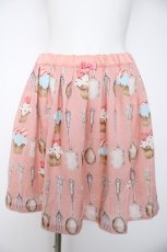 画像1: Emily Temple cute / カップケーキ＆カトラリープリントスカート M ピンク Y-26-09-06-032-ET-SK-SZ-ZY (1)
