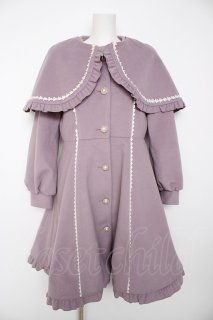 axes femme kawaii / ケープ付きロングコート M ラベンダー Y-26-09-06