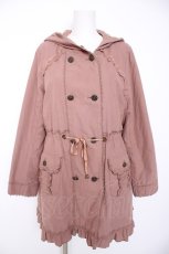 画像1: axes femme / ファー付きコート  ピンク Y-26-09-06-037-AX-CO-SZ-ZY (1)
