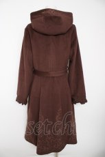 画像2: axes femme / パネル刺繍Ａラインコート L 茶 Y-26-09-06-040-AX-CO-SZ-ZY (2)