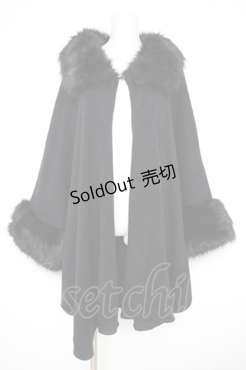 画像1: axes femme / 部分ファー使いコート M 黒 Y-26-09-07-033-AX-CO-SZ-ZY (1)