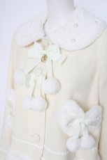 画像4: BABY,THE STARS SHINE BRIGHT / ポンポンリボンショートコート  アイボリー Y-26-09-07-039-BA-CO-SZ-ZY (4)