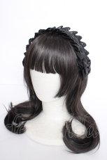 画像1: m petit by misako / ヘッドドレス  黒 Y-26-09-07-006-LO-AC-SZ-ZY (1)